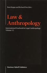 Cover of: Law & Anthropology by 