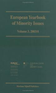 Cover of: European Yearbook of Minority Issues, Vol. 3, 2003/4 (European Yearbook of Minority Issues) by European Centre for Minority Issues