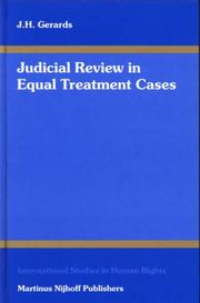 Cover of: Judicial Review In Equal Treatment Cases | J. H. Gerards
