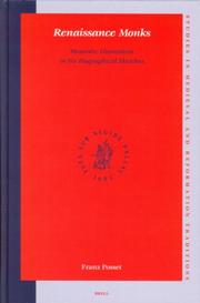 Cover of: Renaissance Monks: Monastic Humanism in Six Biographical Sketches (Studies in Medieval and Reformation Traditions,) (Studies in Medieval and Reformation Traditions)