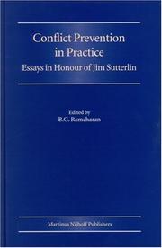 Cover of: Conflict Prevention in Practice: Essays in Honour of Jim Sutterlin