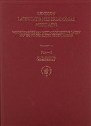 Cover of: Lexicon Latinitatis Nederlandicae Medii Aevi by Johanne W. Fuchs, Johanne W. Fuchs