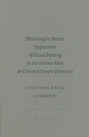 Cover of: Washing in Water: Trajectories of Ritual Bathing in the Hebrew Bible and Second Temple Literature (Sbl - Academia Biblica)