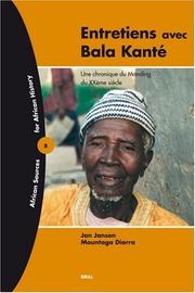 Cover of: Entretiens avec Bala Kanté by Jan Jansen