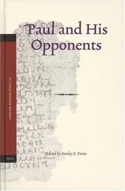 Cover of: Paul and His Opponents (Pauline Studies) (Pauline Studies)