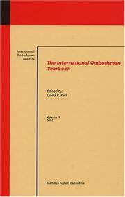Cover of: The International Ombudsman Yearbook, 2003 (The International Ombudsman Yearbook) (The International Ombudsman Yearbook)