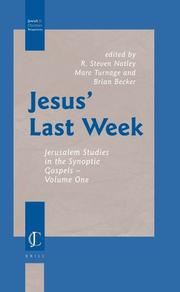 Cover of: Jesus Last Week by 