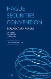 Cover of: Hague Securities Convention: Explanatory Report