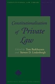 Cover of: Constitutionalisation of Private Law (Constitutional Law Library) (Constitutional Law Library)
