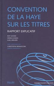Cover of: Convention de la Haye sur les Titres by Hague Conference on Private International Law.