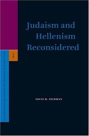 Cover of: Judaism and Hellenism reconsidered
