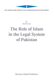 Cover of: Role of Islam in the Legal System of Pakistan (London-Leiden Series on Law, Administration and Development)