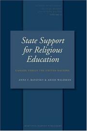 Cover of: State Support Of Religious Education: Canada Versus the United Nations (Studies in Religion, Secular Beliefs and Human Rights)