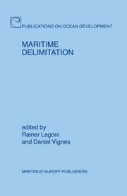 Cover of: Maritime Delimitation (Publications on Ocean Development)
