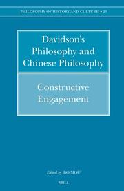 Cover of: Davidson's philosophy and Chinese philosophy by edited by Bo Mou.