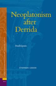 Cover of: Neoplatonism After Derrida: Parallelograms (Studies in Platonism, Neoplatonism, and the Platonic Tradition)