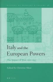 Cover of: Italy And the European Powers | Christine Shaw