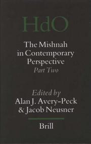 Cover of: The Mishnah in Contemporary Perspective: Part Two (Handbook of Oriental Studies/Handbuch Der Orientalistik) (Handbook of Oriental Studies/Handbuch Der Orientalistik)