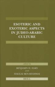 Cover of: Esoteric and Exoteric Aspects in Judeo-Arabic Culture (Etudes Sur Le Judaisme Medieval)