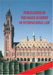 Cover of: General Index to the Collected Courses of the Hague Academy of International Law