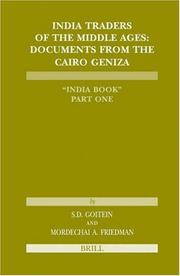 Cover of: India Traders of the Middle Ages: Documents from the Cairo Geniza, India Book (Etudes Sur Le Judaisme Medieval)