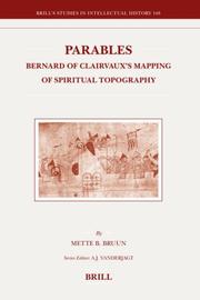 Cover of: Parables: Bernard of Clairvaux's Mapping of Spiritual Topography (Brill's Studies in Intellectual History)