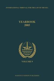 Cover of: Yearbook  2005: International Tribunal for the Law of the Sea (Yearbook International Tribunal for the Law of the Sea)