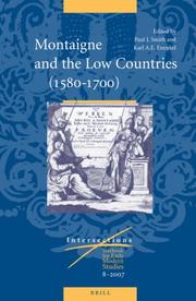 Cover of: Montaigne and the Low Countries: (1580-1700) (Intersections)