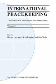 Cover of: International Peacekeeping (The Yearbook of International Peace Operations)
