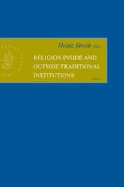 Cover of: Religion Inside and Outside Traditional Institutions (Empirical Studies in Theology)