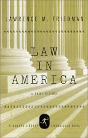 Cover of: Law in America by Lawrence M. Friedman