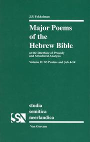 Cover of: Major poems of the Hebrew Bible by J. P. Fokkelman