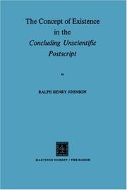 Cover of: The Concept of Existence in the `Concluding Unscientific Postscript'