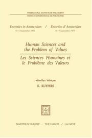 Cover of: Les Sciences humaines et le problème des valeurs.: [Human sciences and the problem of values].