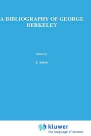 A bibliography of George Berkeley by T. E. Jessop