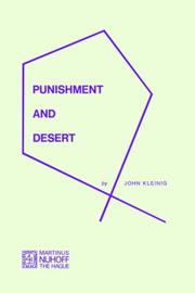 Cover of: Punishment and desert.