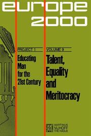 Cover of: Talent, equality and meritocracy: availability and utilization of talent