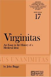 Cover of: Virginitas: An Essay in the History of a Medieval Idea (Archives Internationales D'Histoire Des Idees) (International Archives of the History of Ideas)