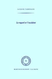 Cover of: Le regard et l'excédent (Phaenomenologica)
