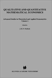 Cover of: Qualitative and quantitative mathematical economics