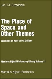 Cover of: The place of space and other themes: variations on Kant's first Critique