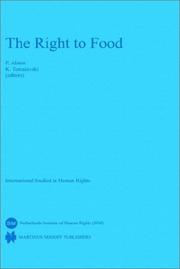 The Right to food by Philip Alston, K. Tomaševski