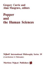 Cover of: Popper and the Human Sciences (Nijhoff International Philosophy)