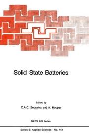 Cover of: Solid State Batteries (NATO Science Series E:) by 