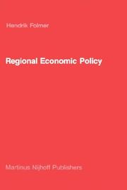 Cover of: Regional economic policy: measurement of its effect