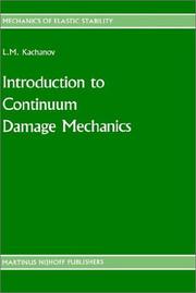 Cover of: Introduction to continuum damage mechanics