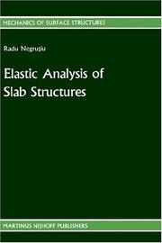 Cover of: Elastic analysis of slab structures