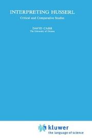 Cover of: Interpreting Husserl by Carr, David