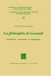 Cover of: La philosophie de Gassendi by Olivier René Bloch