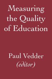 Cover of: Measuring the quality of education